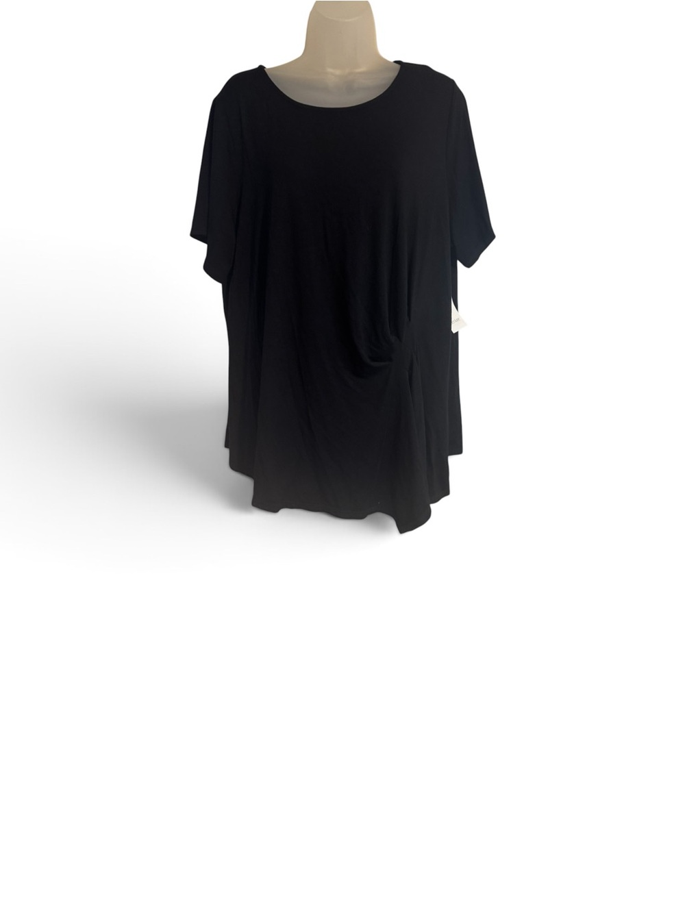 Karen Kane Black Relaxed Short-Sleeve Tee